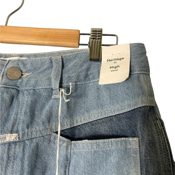 Closed Patchwork Two Tone High Waist Italian Made Jeans Women's 30 NWT $415 - Picture 3 of 7